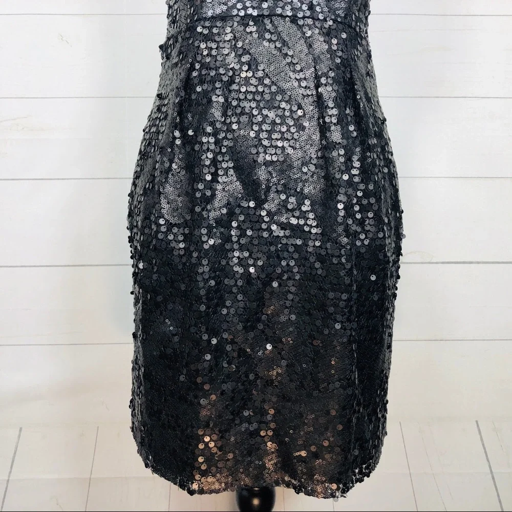 BCBGMaxAzria Strapless Sequin Cocktail Dress Sz 0 - Picture 3 of 9